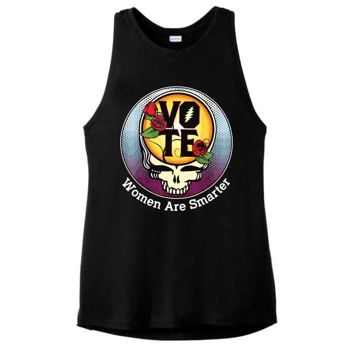 Vote Women Are Smarter Ladies Tri-Blend Wicking Tank