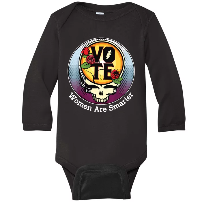 Vote Women Are Smarter Baby Long Sleeve Bodysuit