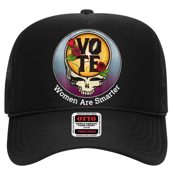 Vote Women Are Smarter Gift High Crown Mesh Trucker Hat