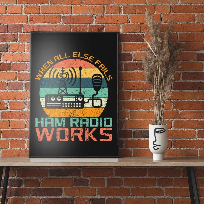 Vintage When All Else Fails Ham Radio Works Amateur Radio Poster