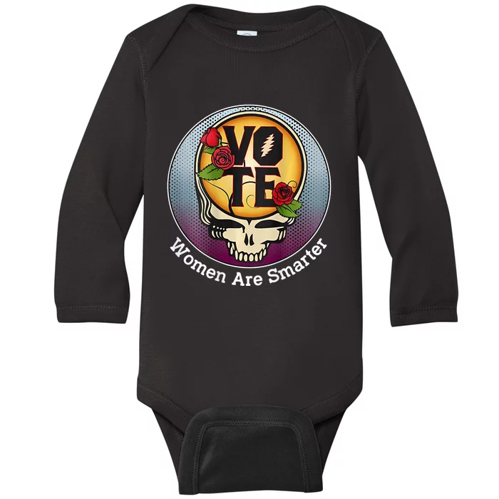 Vote Women Are Smarter Baby Long Sleeve Bodysuit