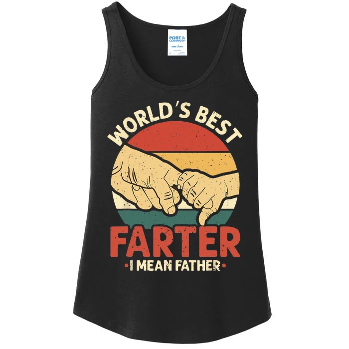 Vintage Worlds Best Farter I Mean Father Ladies Essential Tank