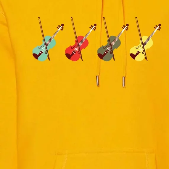 Violin With Bows Orchestra Gift Premium Hoodie