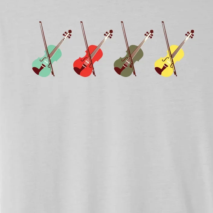 Violin With Bows Orchestra Gift ChromaSoft Performance T-Shirt