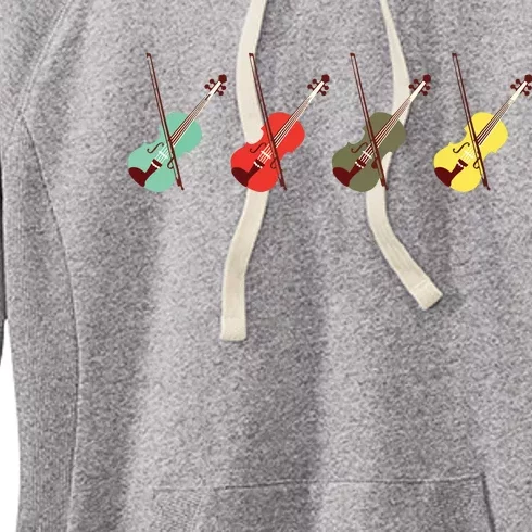 Violin With Bows Orchestra Gift Women's Fleece Hoodie