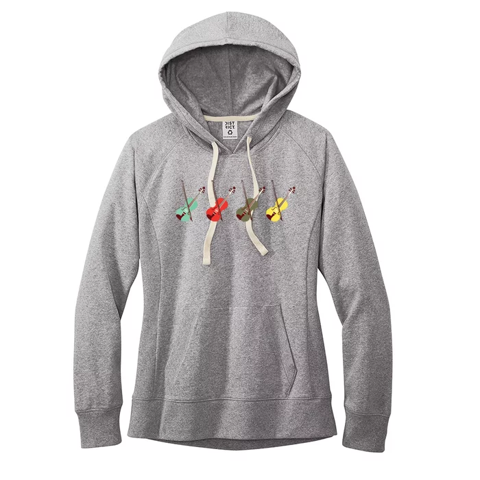 Violin With Bows Orchestra Gift Women's Fleece Hoodie