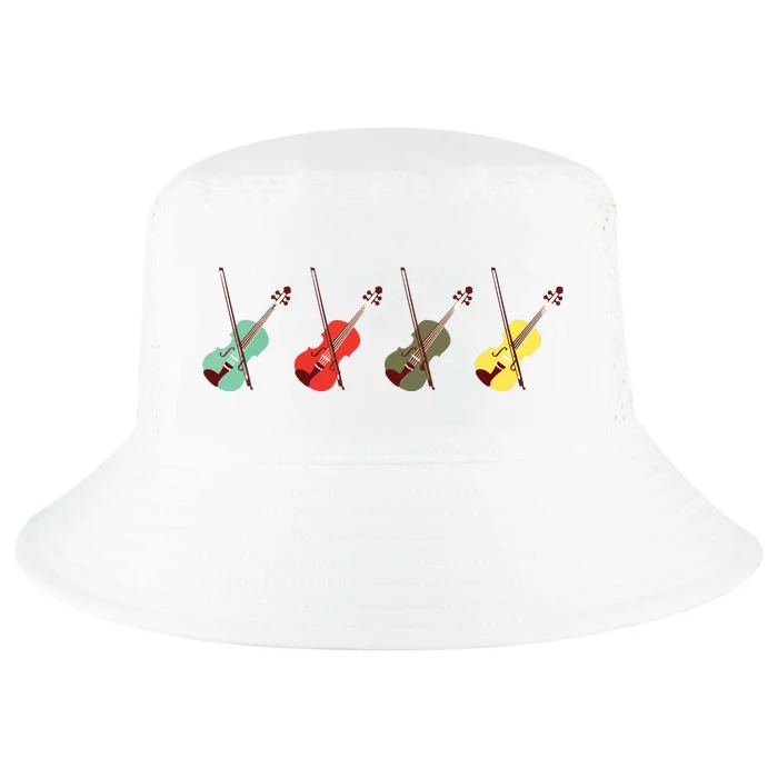 Violin With Bows Orchestra Gift Cool Comfort Performance Bucket Hat