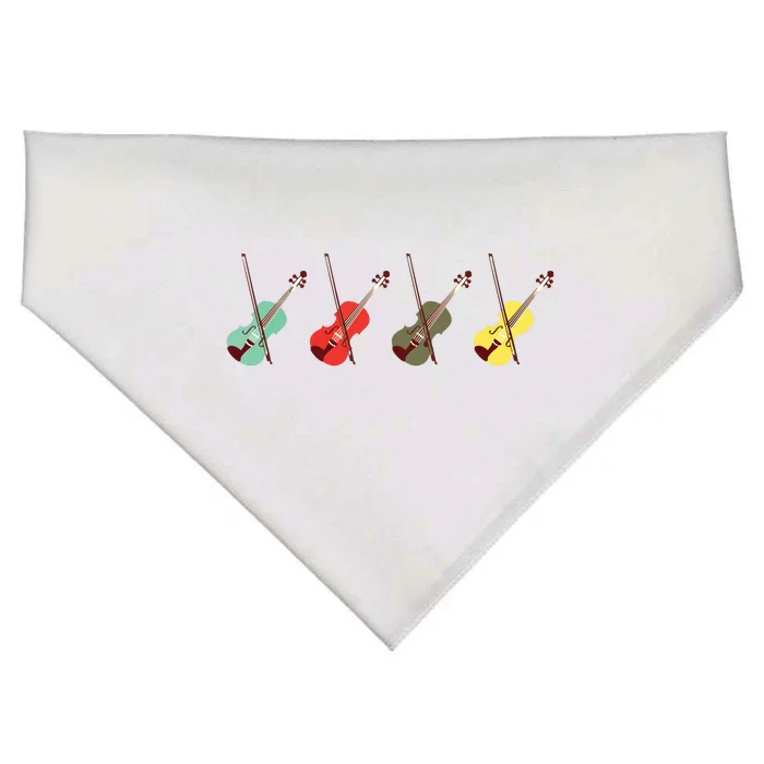 Violin With Bows Orchestra Gift USA-Made Doggie Bandana