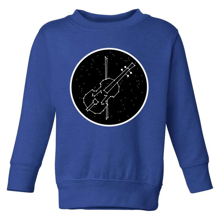 Violin With Bow For Violinist Stars Constellation Gift Toddler Sweatshirt