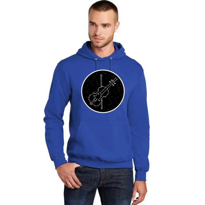 Violin With Bow For Violinist Stars Constellation Gift Tall Hoodie