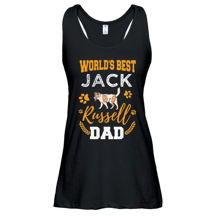 Vintage World Best Jack Russell Dad Jacks Dad Terrier Lover Ladies Essential Flowy Tank