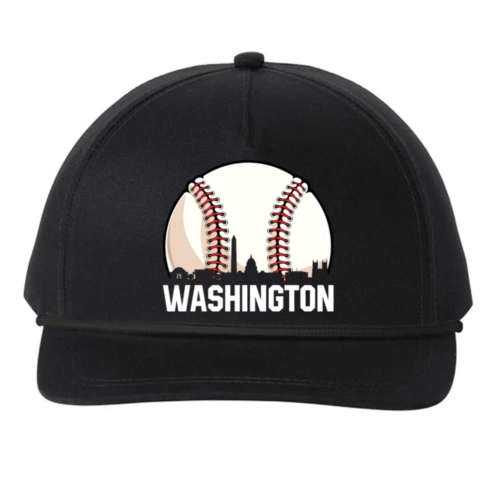 Vintage Washington Cityscape Retro Dad Baseball Lover Great Gift Snapback Five-Panel Rope Hat