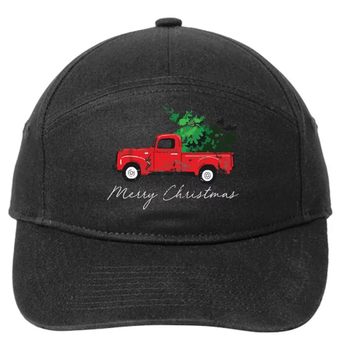 Vintage Wagon Christmas Tree On Car Xmas Vacation 7-Panel Snapback Hat