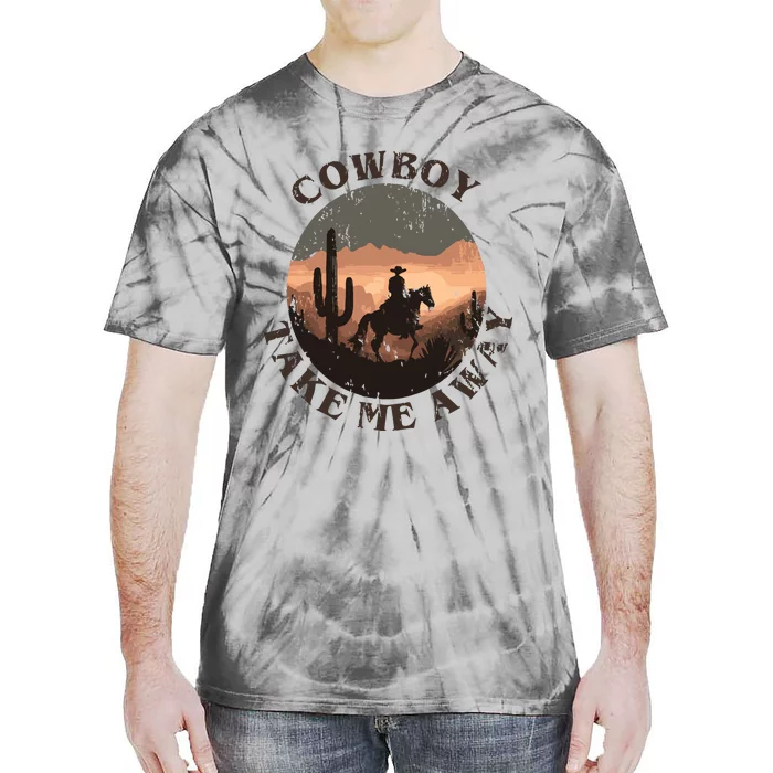 Vintage Western Cowgirl Take Me Away Tie-Dye T-Shirt