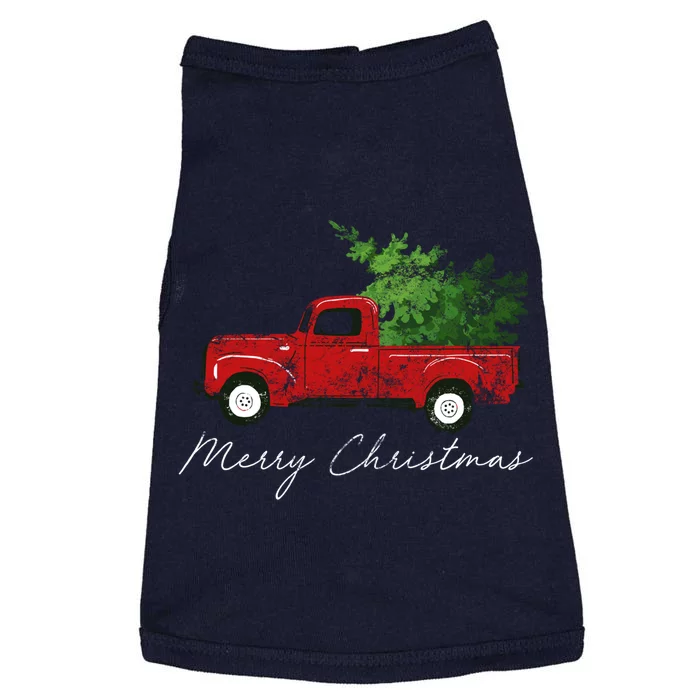 Vintage Wagon Christmas Tree On Truck Doggie Tank