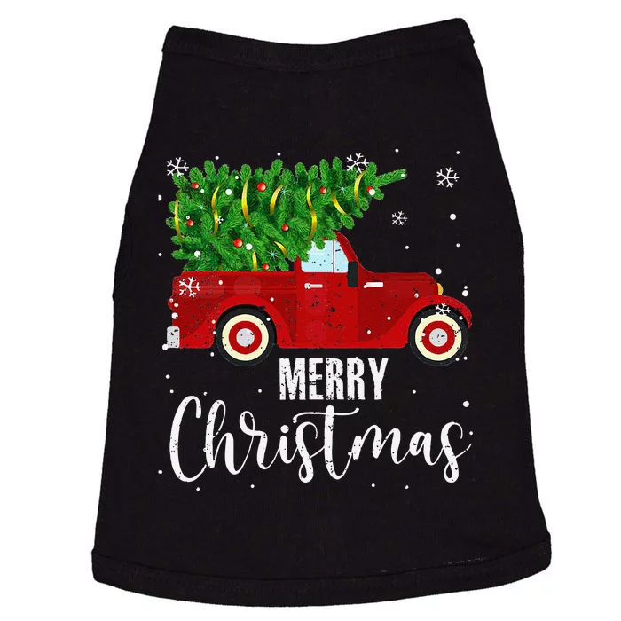 Vintage Wagon Christmas Tree On Car Xmas Vacation Doggie Tank