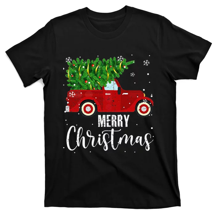 Vintage Wagon Christmas Tree On Car Xmas Vacation T-Shirt