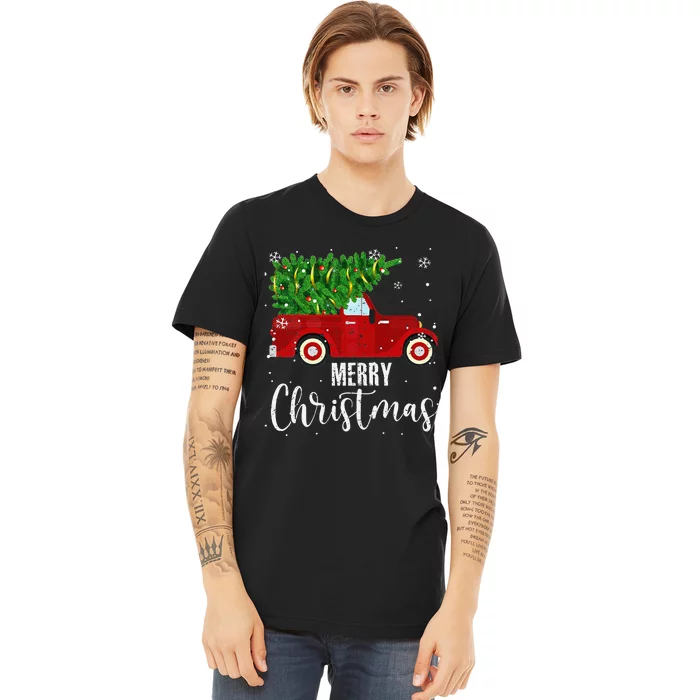 Vintage Wagon Christmas Tree On Car Xmas Vacation Premium T-Shirt