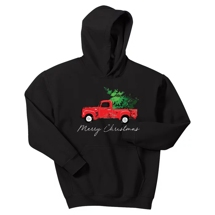 Vintage Wagon Christmas Tree On Car Xmas Vacation Kids Hoodie