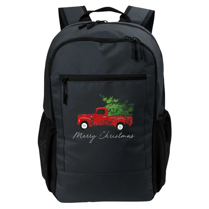 Vintage Wagon Christmas Tree On Car Xmas Vacation Daily Commute Backpack