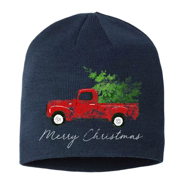 Vintage Wagon Christmas Tree On Car Xmas Vacation 8 1/2in Sustainable Knit Beanie