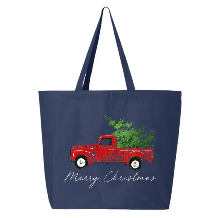 Vintage Wagon Christmas Tree On Car Xmas Vacation 25L Jumbo Tote