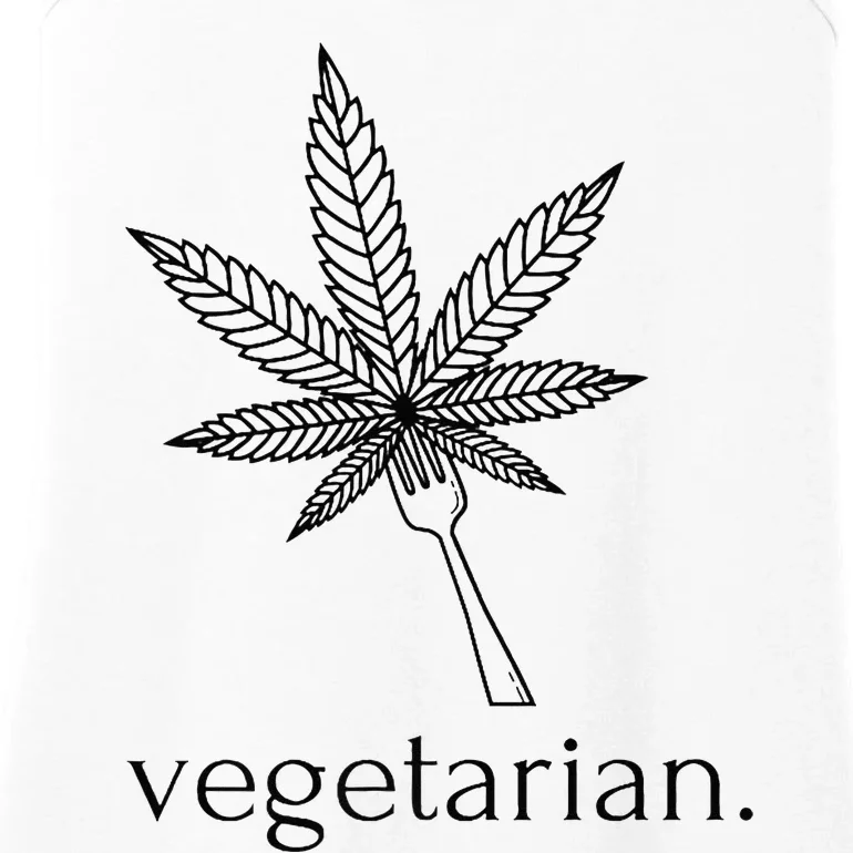 Vegetarian Weed Cannabis Marijuana Cute Funny Stoner Gift Ladies Essential Tank