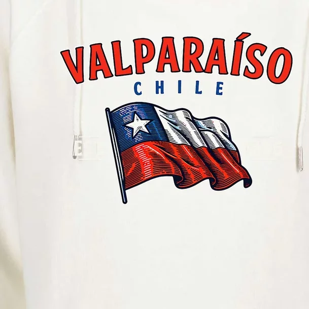 ValparaíSo Waving Chilean Flag Est. 1536 Womens Funnel Neck Pullover Hood