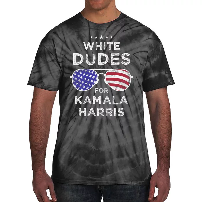 Vintage White Dudes For Kamala Harris Tie-Dye T-Shirt