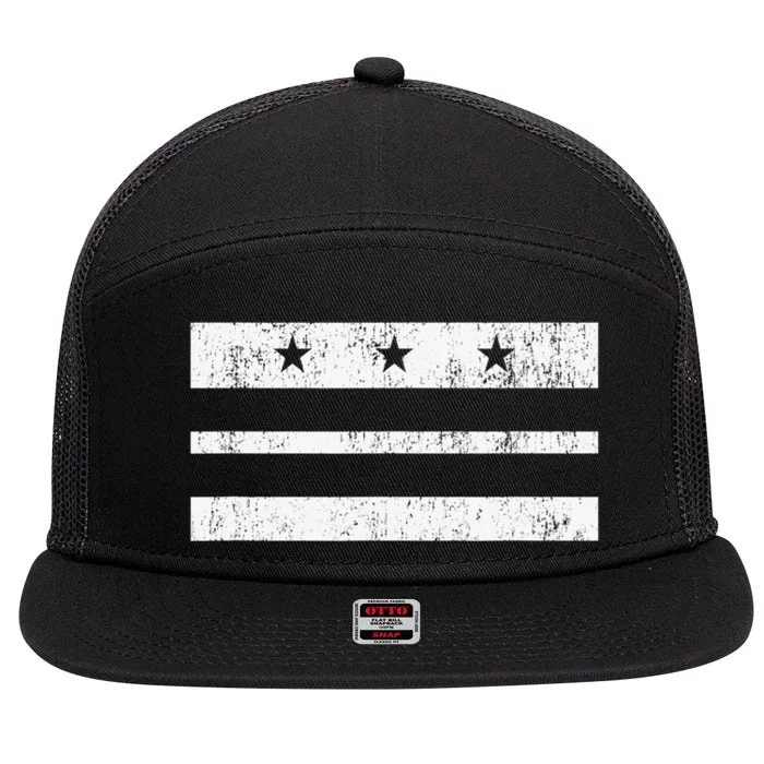 Vintage Washington DC Flag Retro District Of Columbia Gift TShirt 7 Panel Mesh Trucker Snapback Hat