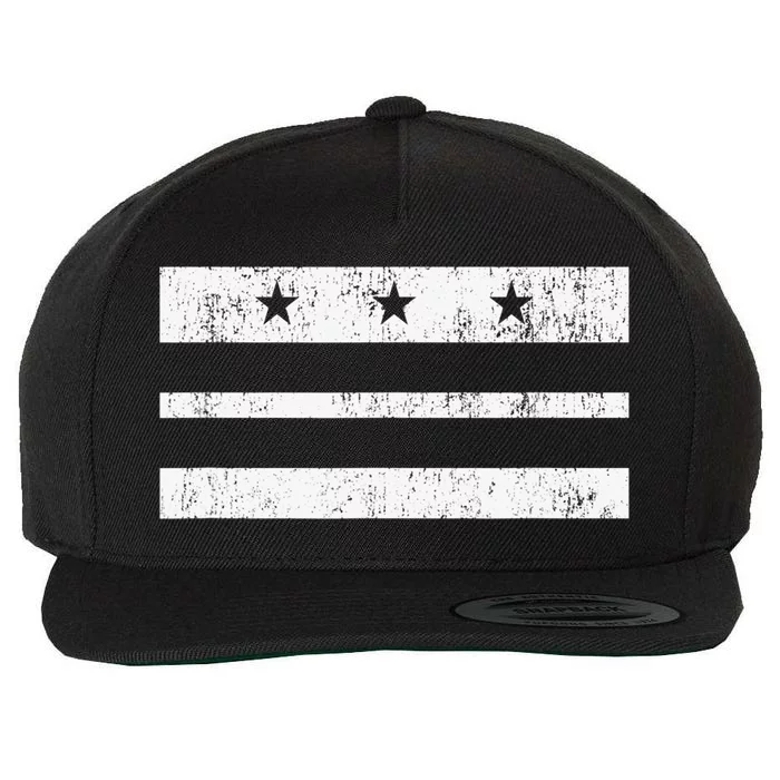 Vintage Washington DC Flag Retro District Of Columbia Gift TShirt Wool Snapback Cap