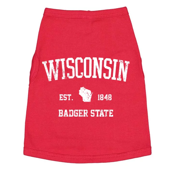 Vintage Wisconsin Est 1849 Badger State Doggie Tank