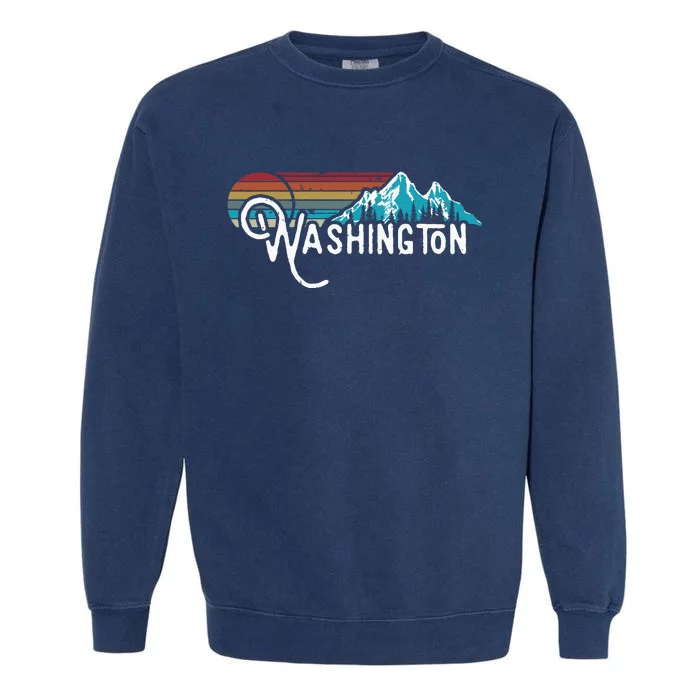 Vintage Washington Evergreen State Seattle Pacific Northwest Garment-Dyed Sweatshirt