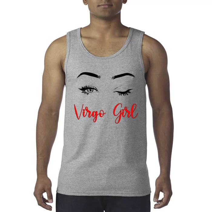 Virgo Winked Eye Zodiac Birthday Gift Tank Top