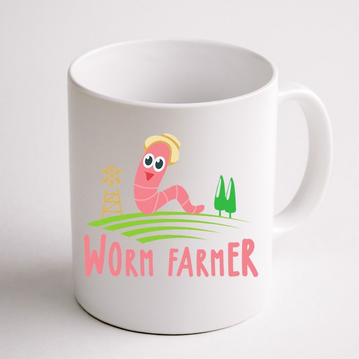 vintage Worm Farmer Funny Vermiculture Gardening Front & Back Coffee Mug