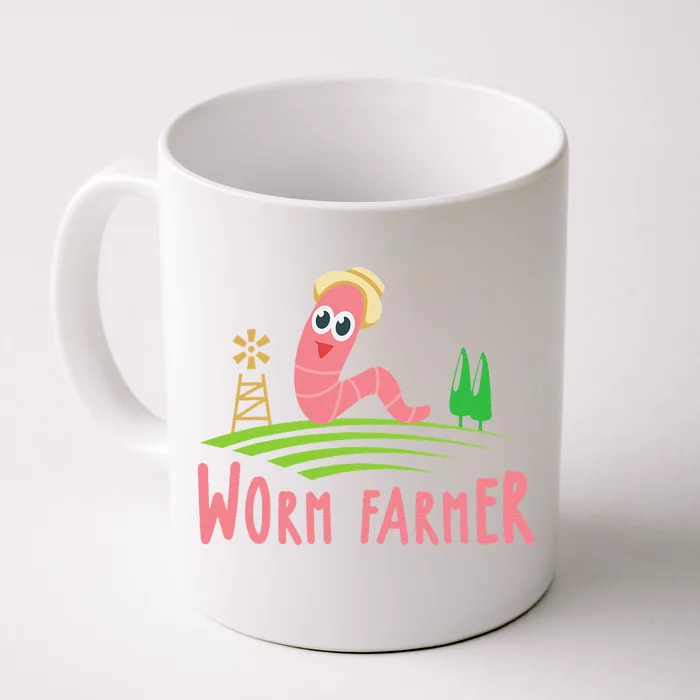 vintage Worm Farmer Funny Vermiculture Gardening Front & Back Coffee Mug