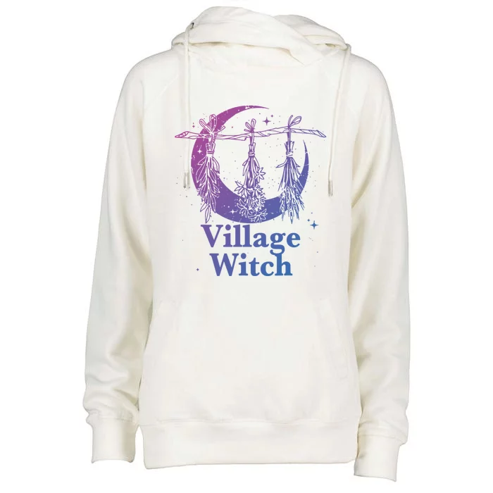 Village Witch Funny Saying Sarcastic Witchcraft Cool Witch Cool Gift Womens Funnel Neck Pullover Hood