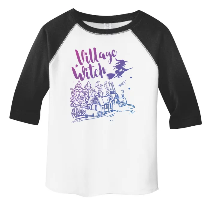 Village Witch Funny Halloween Costume Proud Gift Toddler Fine Jersey T-Shirt