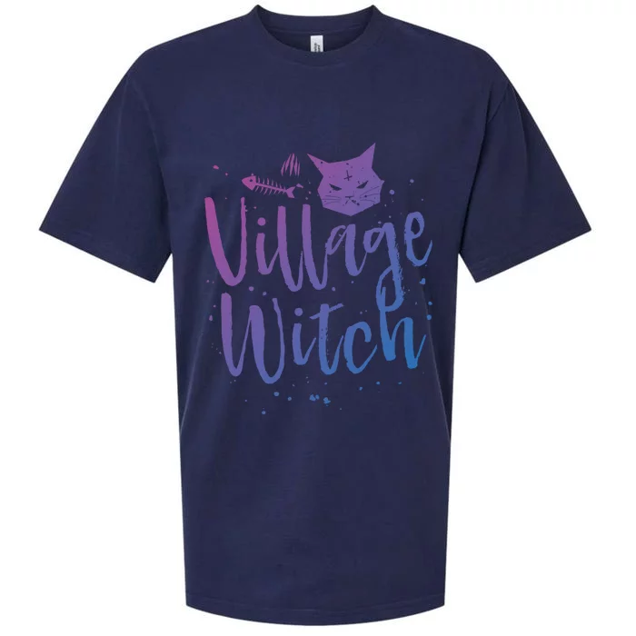 Village Witch Funny Halloween Witch Spell Outfit Costume Gift Sueded Cloud Jersey T-Shirt