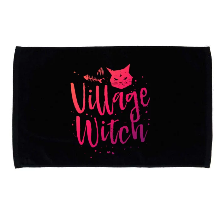 Village Witch Funny Halloween Witch Spell Outfit Costume Gift Microfiber Hand Towel