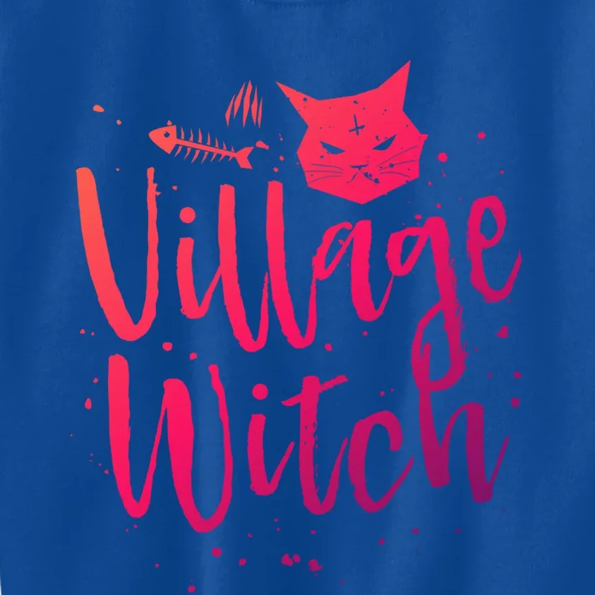 Village Witch Funny Halloween Witch Spell Outfit Costume Gift Kids Sweatshirt