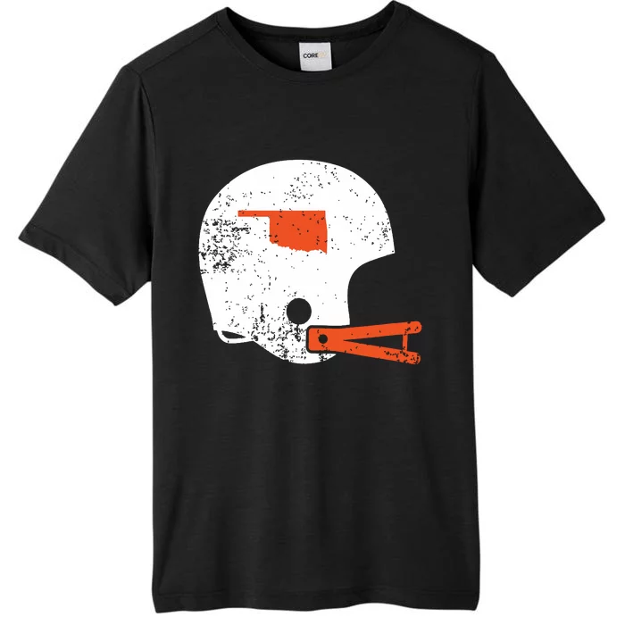 Vintage White Football Helmet State Of Oklahoma ChromaSoft Performance T-Shirt