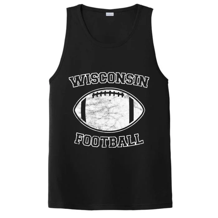 Vintage Wisconsin Football Performance Tank