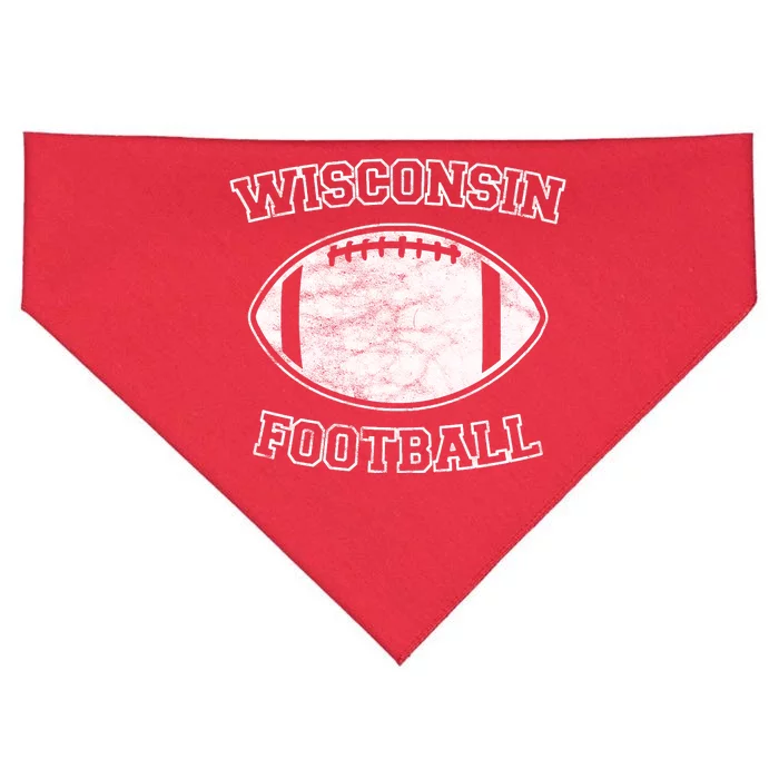 Vintage Wisconsin Football USA-Made Doggie Bandana