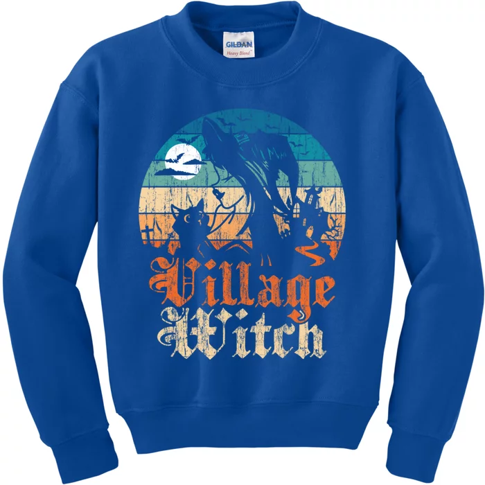 Village Witch Funny Gift Kids Sweatshirt