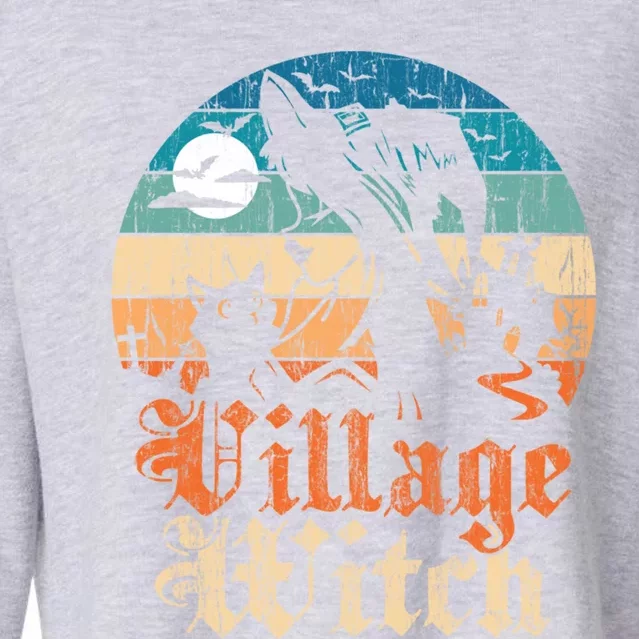 Village Witch Funny Gift Cropped Pullover Crew