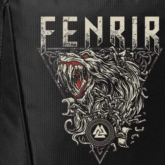 Viking Wolf Fenrir Norse Scandinavian Pagan Mythology City Backpack