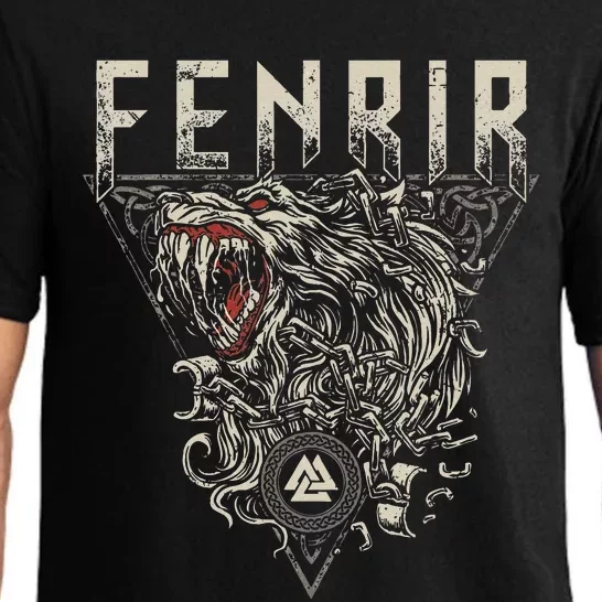 Viking Wolf Fenrir Norse Scandinavian Pagan Mythology Pajama Set