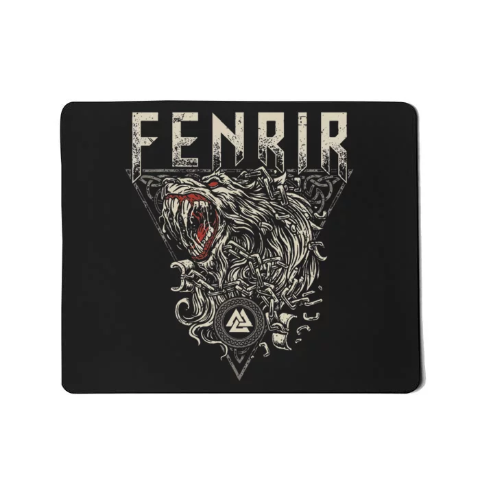 Viking Wolf Fenrir Norse Scandinavian Pagan Mythology Mousepad