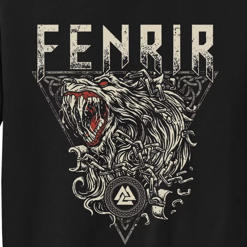 Viking Wolf Fenrir Norse Scandinavian Pagan Mythology Tall Sweatshirt